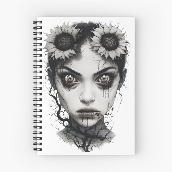 Item preview, Zombie Girl with Sunflowers  designed and sold by NightTimeJ.