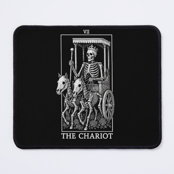 Item preview, The Chariot - Major Arcana - Skeleton Tarot Cards designed and sold by Boriken Brujas.