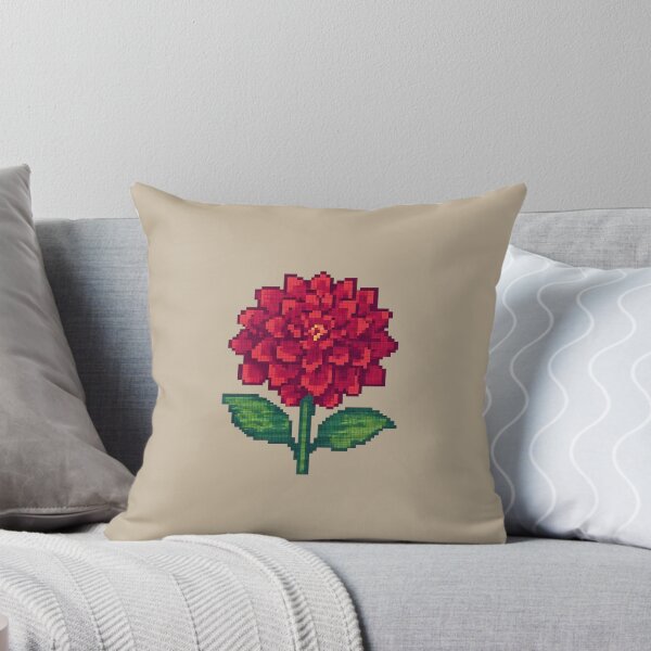 Item preview, Dahlia Pixel Art Flower – 8-Bit Red Bloom for Retro Garden Gamers designed and sold by Planthem.
