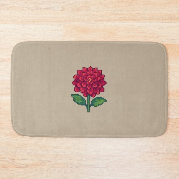 Item preview, Dahlia Pixel Art Flower – 8-Bit Red Bloom for Retro Garden Gamers designed and sold by Planthem.