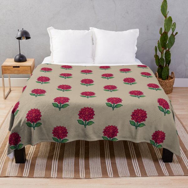 Item preview, Dahlia Pixel Art Flower – 8-Bit Red Bloom for Retro Garden Gamers designed and sold by Planthem.