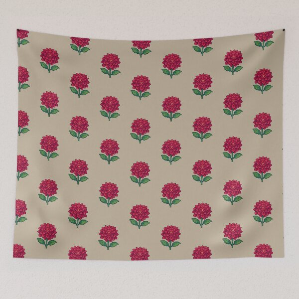 Item preview, Dahlia Pixel Art Flower – 8-Bit Red Bloom for Retro Garden Gamers designed and sold by Planthem.