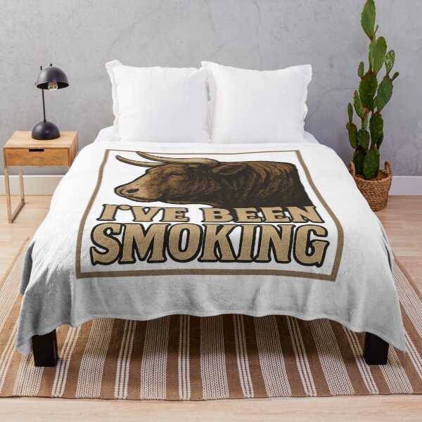Item preview, Vintage Bull BBQ Tee – “I’VE BEEN SMOKING” Rustic Pit-Master Graphic designed and sold by lamp148.