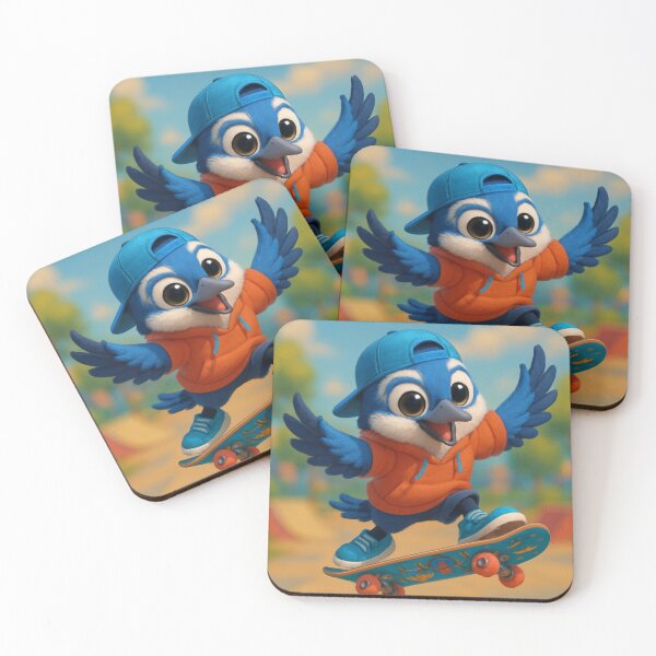Item preview, Skater Blue Jay designed and sold by Sillytoe.