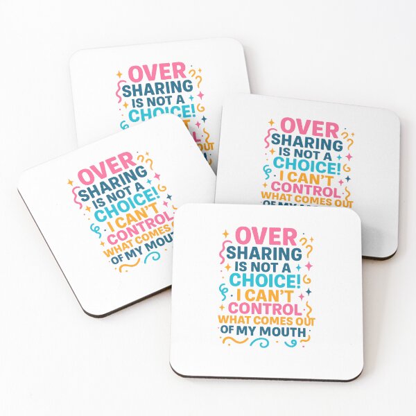 Item preview, Oversharing Is Not a Choice – Neon ADHD Quote designed and sold by Still Thriving Club.