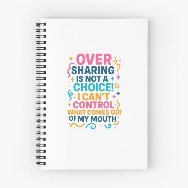 Item preview, Oversharing Is Not a Choice – Neon ADHD Quote designed and sold by Still Thriving Club.