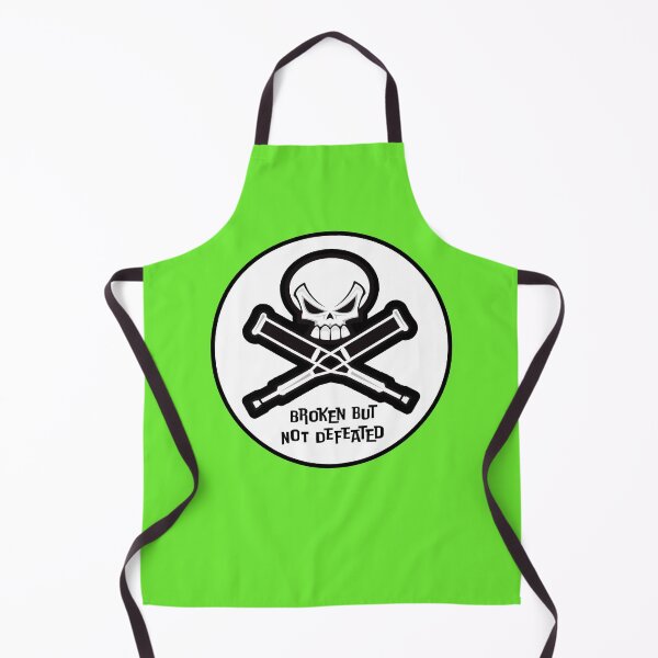 Item preview, BROKEN BUT NOT DEFEATED - SKULL AND CRUTCHES STICKERS AND T-SHIRTS designed and sold by PIXEL POP DESIGNS - Beyond the Norm!.