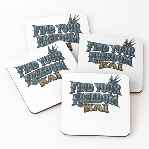 Item preview, FIND YOUR FREEDOM, Neo Traditional Blue Swallows Tattoo art - KAI. designed and sold by Kai Multiverse.