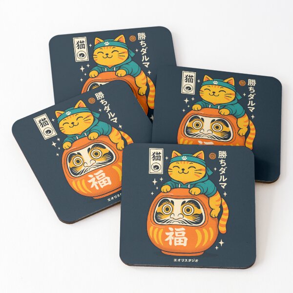 Item preview, Daruma & Cat designed and sold by TheSamuraiCat.