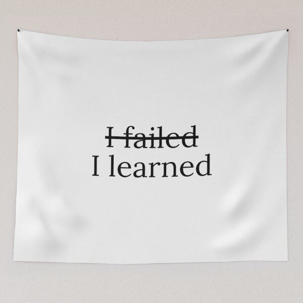 Item preview, I failed - I learned - motivational quote - Tshirt Print designed and sold by earnedWear.