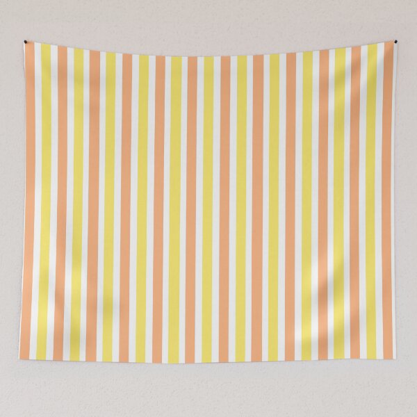 Item preview, Apricot, Yellow and White Stripes designed and sold by OneThreeSix.