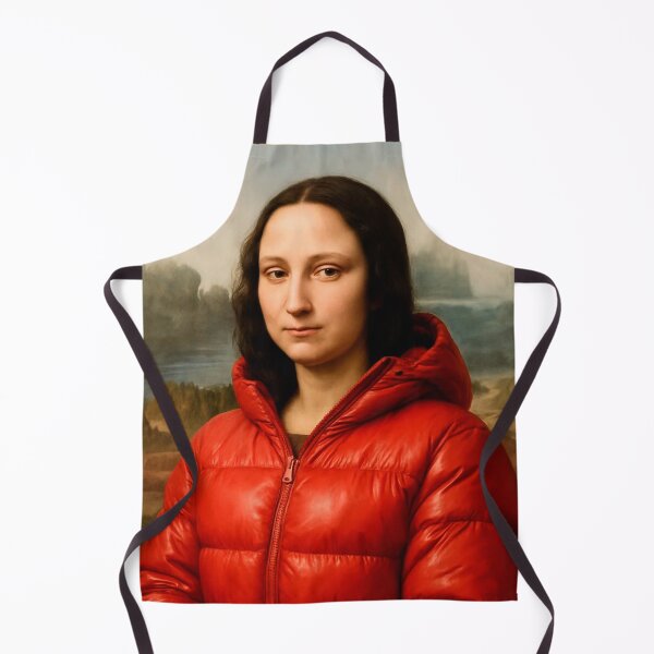 Item preview, Red Jacket Mona Lisa: Classic Portrait with a Twist designed and sold by Alan Javier Cordoba Espinosa.