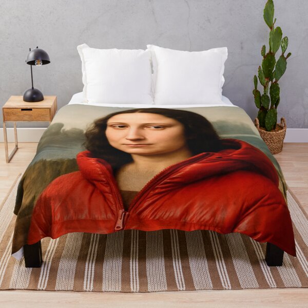 Item preview, Red Jacket Mona Lisa: Classic Portrait with a Twist designed and sold by Alan Javier Cordoba Espinosa.