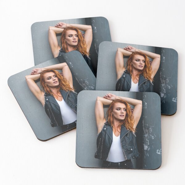 Item preview, female model posing and pouting  with their arms up Grunge street photography designed and sold by Vintage Designs +.