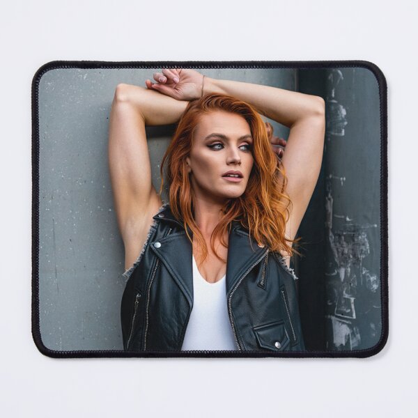 Item preview, female model posing and pouting with their arms up Grunge street photography designed and sold by Vintage Designs +.