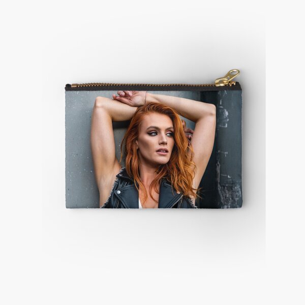 Item preview, female model posing and pouting  with their arms up Grunge street photography designed and sold by Vintage Designs +.