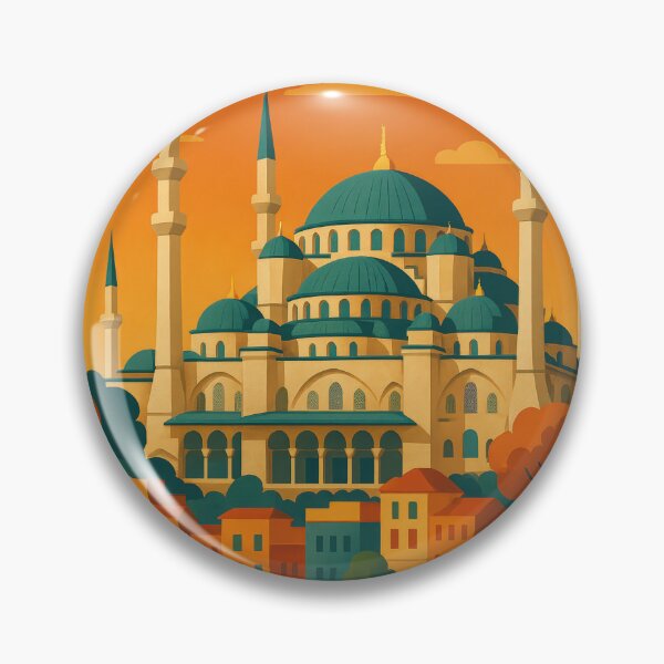 Item preview, I love ISTANBUL SÜLEYMANIYE MOSCHEE Retro Vintage Poster designed and sold by Earth Celebration Designs.