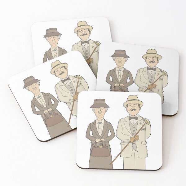 Marple and Poirot Coasters (Set of 4)