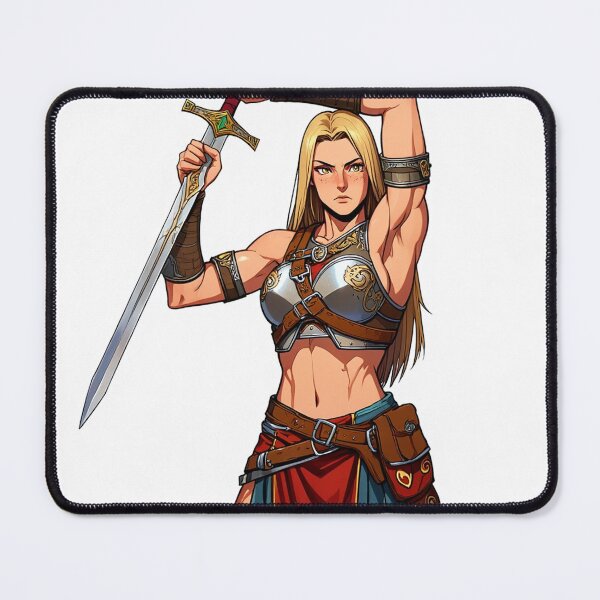 Item preview, Female Barbarian armored warrior woman illustration designed and sold by Vintage Designs +.