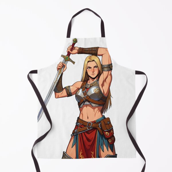 Item preview, Female Barbarian armored warrior woman illustration designed and sold by Vintage Designs +.