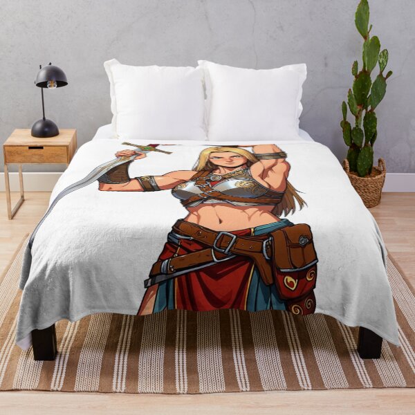Item preview, Female Barbarian armored warrior woman illustration designed and sold by Vintage Designs +.