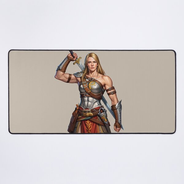 Item preview, Female Barbarian armored warrior woman illustration designed and sold by Vintage Designs +.
