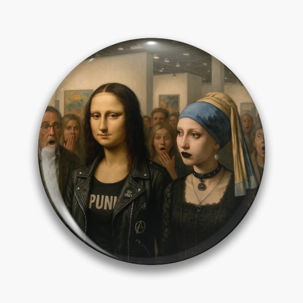 Item preview, Modern Art Icons: Punk Jacket Mona Lisa & Pearl Girl designed and sold by Alan Javier Cordoba Espinosa.