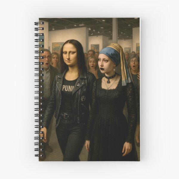 Item preview, Modern Art Icons: Punk Jacket Mona Lisa & Pearl Girl designed and sold by Alan Javier Cordoba Espinosa.