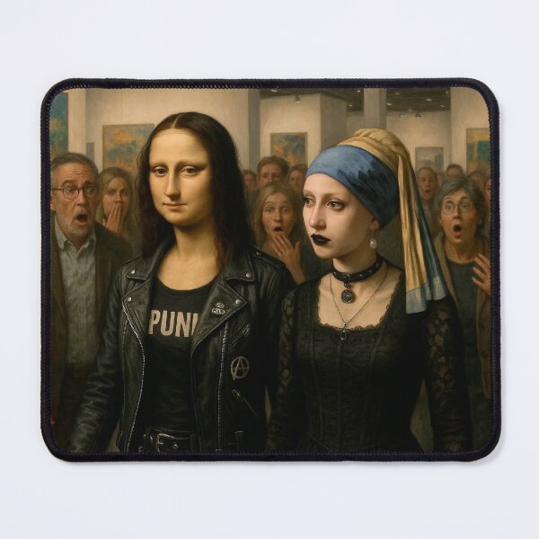 Item preview, Modern Art Icons: Punk Jacket Mona Lisa & Pearl Girl designed and sold by Alan Javier Cordoba Espinosa.
