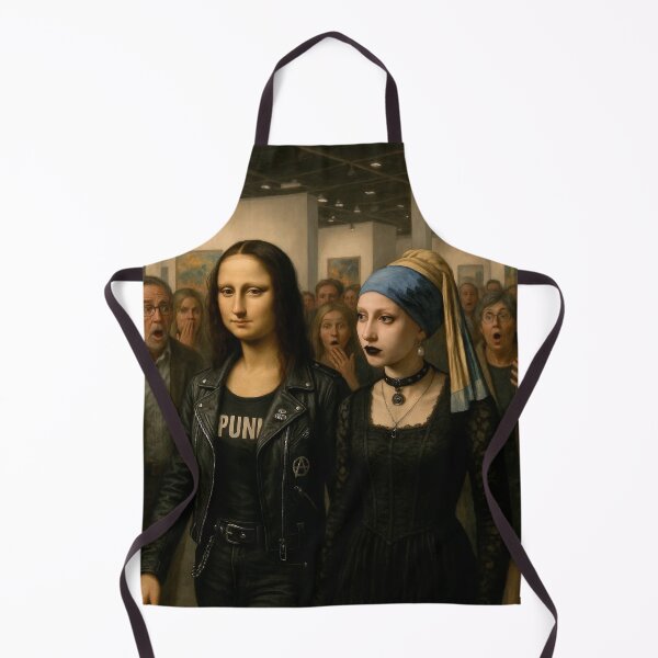 Item preview, Modern Art Icons: Punk Jacket Mona Lisa & Pearl Girl designed and sold by Alan Javier Cordoba Espinosa.