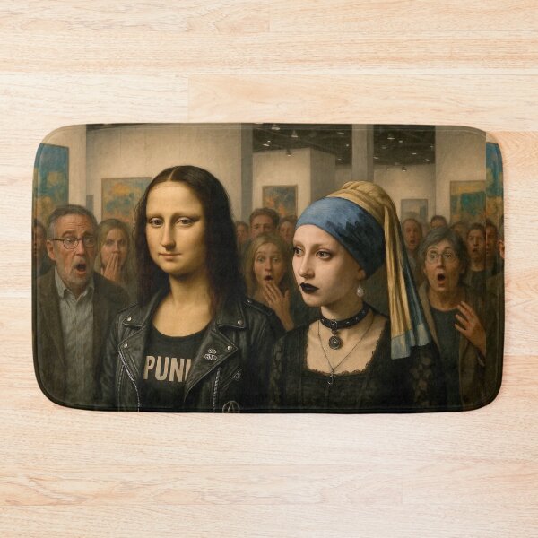 Item preview, Modern Art Icons: Punk Jacket Mona Lisa & Pearl Girl designed and sold by Alan Javier Cordoba Espinosa.