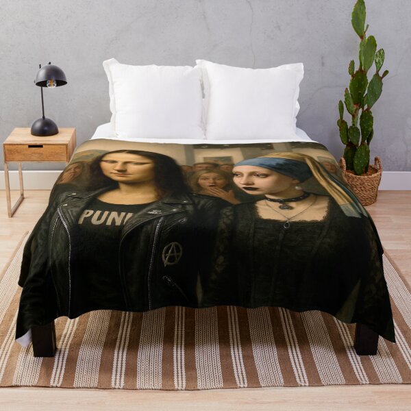 Item preview, Modern Art Icons: Punk Jacket Mona Lisa & Pearl Girl designed and sold by Alan Javier Cordoba Espinosa.
