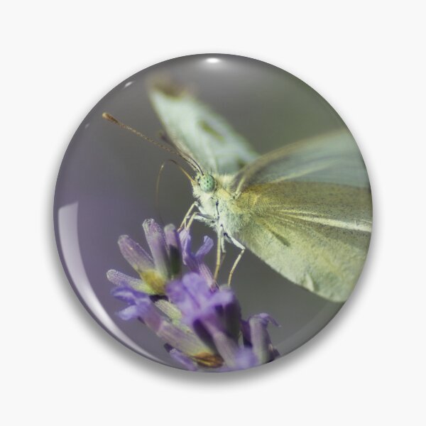 Item preview, Cabbage white butterfly on a lavender bush designed and sold by wildwunderwege.