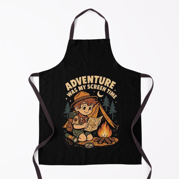 Item preview, Adventure Was My Screen Time – Retro Anime Camping T-Shirt | Nature Lover Gifts designed and sold by NicoDesignArt.