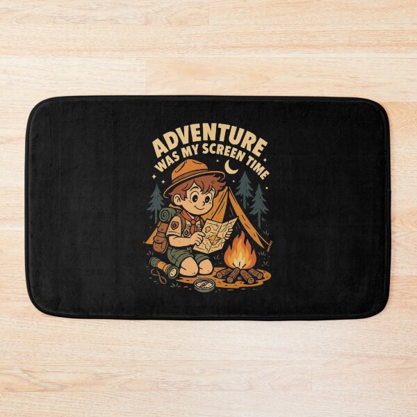 Item preview, Adventure Was My Screen Time – Retro Anime Camping T-Shirt | Nature Lover Gifts designed and sold by NicoDesignArt.