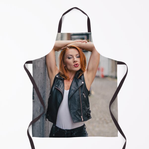Item preview, female model posing and pouting with their arms up Grunge street photography designed and sold by Vintage Designs +.