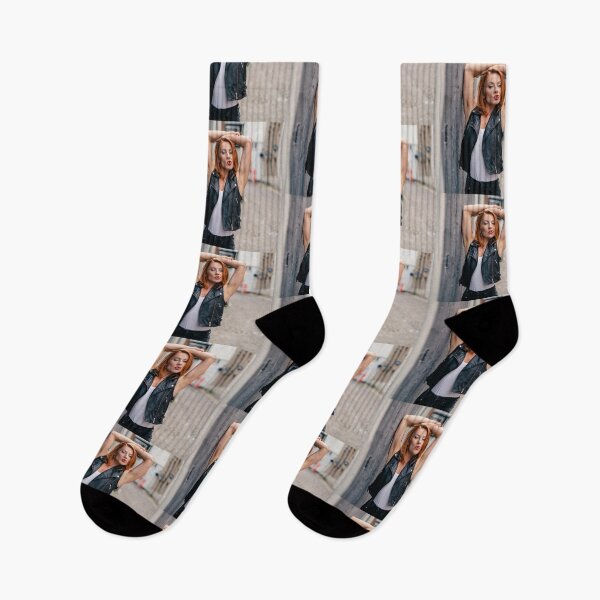 Item preview, female model posing and pouting  with their arms up Grunge street photography designed and sold by Vintage Designs +.