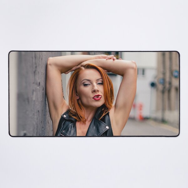 Item preview, female model posing and pouting with their arms up Grunge street photography designed and sold by Vintage Designs +.