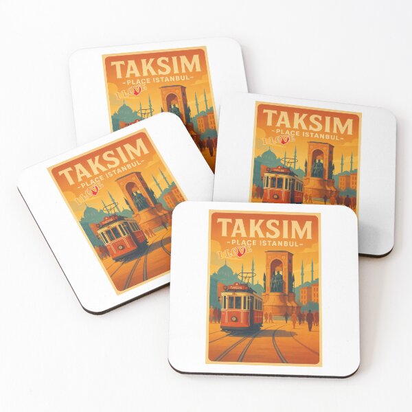 Item preview, I love ISTANBUL TAKSIM PLACE Retro Vintage Poster designed and sold by Earth Celebration Designs.