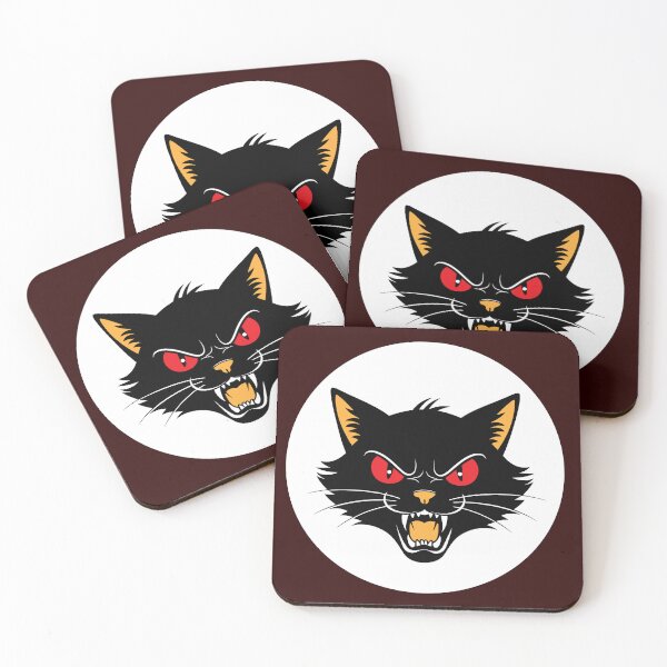 Item preview, BLACK CAT HALLOWEEN EVIL STICKER designed and sold by PIXEL POP DESIGNS - Beyond the Norm!.