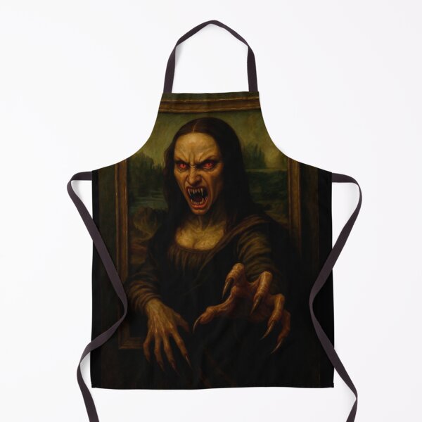 Item preview, Glowing Red Eyes: Macabre Mona Lisa Twist on Horro designed and sold by Alan Javier Cordoba Espinosa.