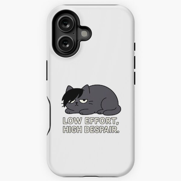 Item preview, Low Effort, High Despair – Emo Lazy Cat Design designed and sold by SilentDrift.