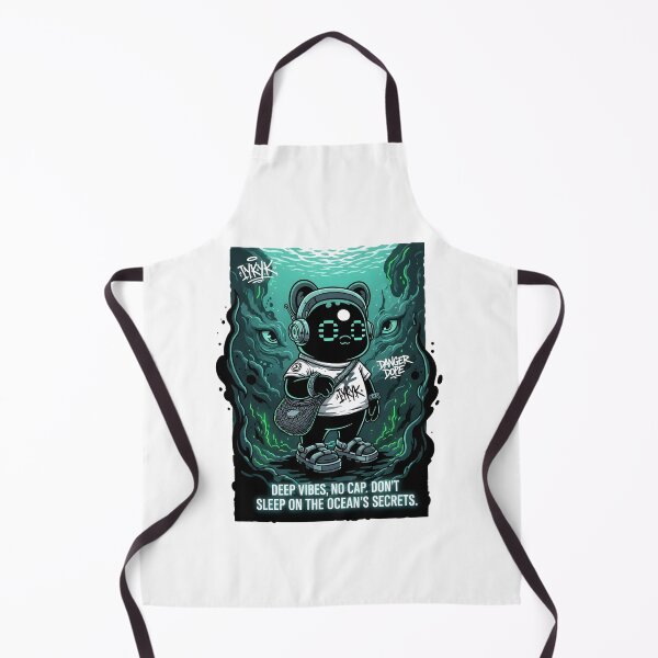 Item preview, Deep Vibes, No Cap – Kawaii Ocean Bear Street Art Digital PrintQuote Art designed and sold by AnnDesignStudio.