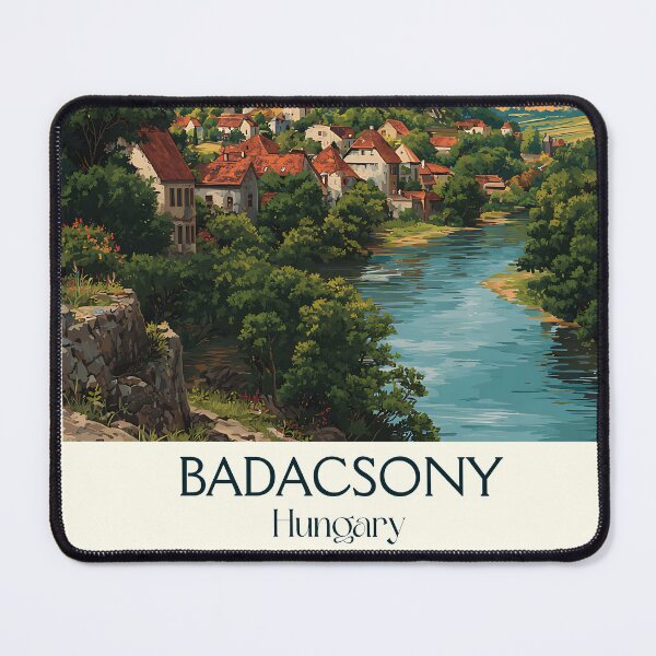 Item preview, Badacsony Hungary Wine Region Lake Design designed and sold by TuncGK.