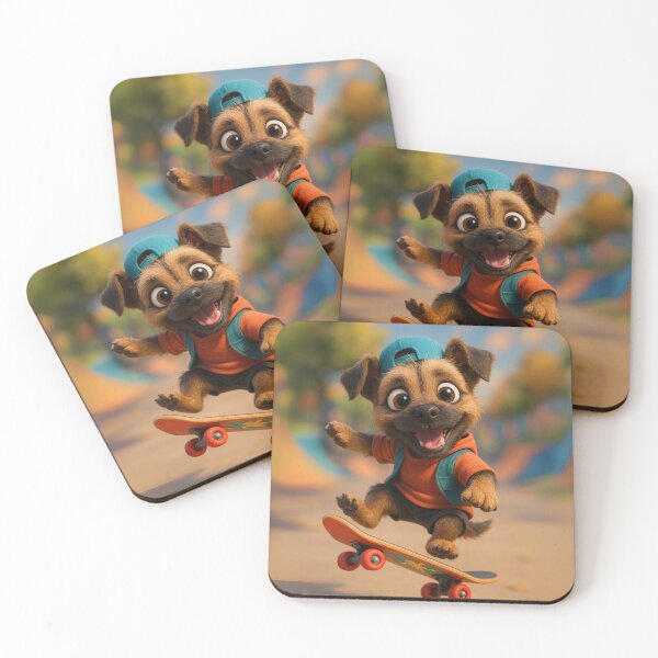 Item preview, Skater Border Terrier designed and sold by Sillytoe.