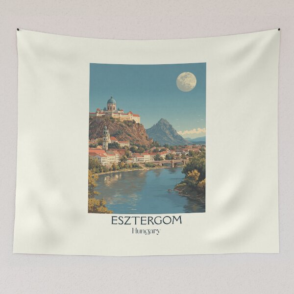 Item preview, Esztergom Hungary Basilica Danube Design designed and sold by TuncGK.