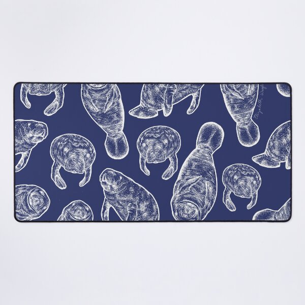 Item preview, Manatees - Navy & White designed and sold by Elizabeth Weglein.