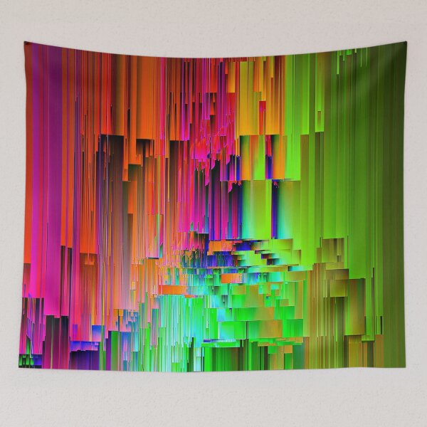 Item preview, Cyberpunk Futuristic Vibrantly Colorful Abstract Glitch Design Art designed and sold by DEC02.