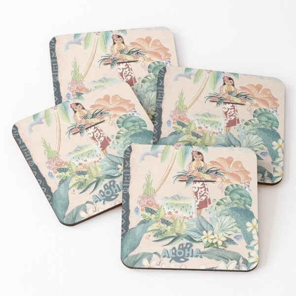 Aperçu de l'œuvre Scrapbook hawaïen vintage Plumeria Aloha créée et vendue par J Marielle Designs.