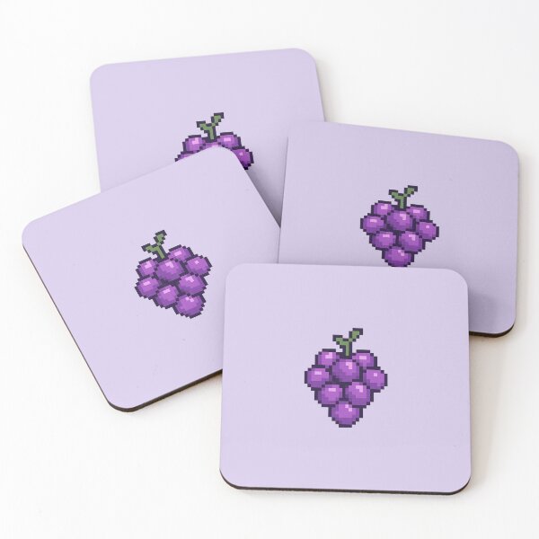 Item preview, Retro Pixel Grapes – Cute 8‑Bit Purple Fruit designed and sold by Planthem.